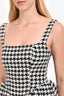 For Love & Lemons Black/White Houndstooth Mini Dress Size M