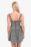 For Love & Lemons Black/White Houndstooth Mini Dress Size M