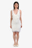 Coperni White Feather Low Back Midi Dress Size S