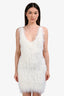 Coperni White Feather Low Back Midi Dress Size S
