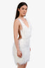 Coperni White Feather Low Back Midi Dress Size S