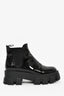 Prada Black Patent Monolith Ankle Boots Size 38