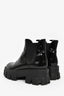 Prada Black Patent Monolith Ankle Boots Size 38