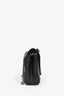 Saint Laurent Black Chevron Leather College Bag