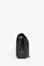 Saint Laurent Black Chevron Leather College Bag