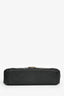 Saint Laurent Black Chevron Leather College Bag