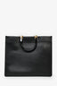 Fendi x Versace Black Leather 'Fendace Sunshine Shopper' Tote