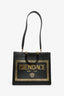 Fendi x Versace Black Leather 'Fendace Sunshine Shopper' Tote