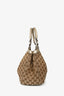 Gucci Beige/Gold Leather Trim GG Canvas Medium Sukey Tote Bag