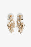 Pre-Loved Chanel™ 2016 Gold Tone Multicolour Strass CC Logo Drop Earrings