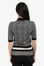 Thom Browne Black/White Wool Houndstooth Polo Shirt Size 38