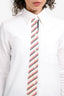 Thom Browne White Button Down Stripe Tie Detail Shirt 38