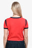 Celine Red Cotton Navy '16' Graphic Baby T-Shirt Size S
