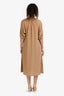 Celine Brown Printed Silk Quarter Sleeve Dress Size 34