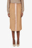 Marni Beige Silk Midi Skirt Size 40