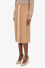 Marni Beige Silk Midi Skirt Size 40