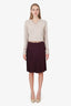 Prada Burgundy Pleated Midi Skirt Size 42