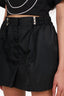 Givenchy Black Nylon High-waist Wide-leg Shorts Size 42