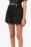 Givenchy Black Nylon High-waist Wide-leg Shorts Size 42