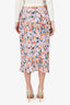 Marni Purple/Multicolour Silk Tulip Print Midi Skirt Size 42