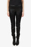 The Row Black Lambskin Straight Leg Pants Size L