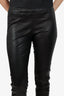 The Row Black Lambskin Straight Leg Pants Size L