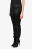 The Row Black Lambskin Straight Leg Pants Size L