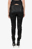 The Row Black Lambskin Straight Leg Pants Size L