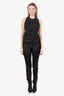 The Row Black Lambskin Straight Leg Pants Size L