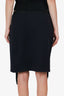 Lanvin Black Wool Tassel Detail Mini Skirt Size 40