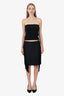 Lanvin Black Wool Tassel Detail Mini Skirt Size 40