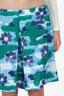 Marni Blue/Green Floral Print Mini Skirt Size 42