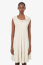 The Row Beige Cowl Neck Sleeveless Midi Dress Size M