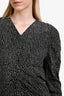Isabel Marant Black Silk Polka Dot Gathered Dress Size 42