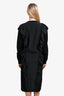 Jil Sander Black Silk Ruffle Back Dress Size 38
