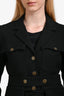 Alaïa Black Cotton Utility Button Jacket Size 40