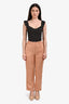 Forte Forte Orange Linen Cropped Pants Size 00