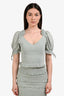 LoveShackFancy Mint Smocked Crop Top + Midi Skirt Set Size XS