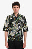 Dolce & Gabbana Black Cotton Floral Print Short Sleeve Button Down Shirt Size 38 Mens