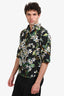 Dolce & Gabbana Black Cotton Floral Print Short Sleeve Button Down Shirt Size 38 Mens