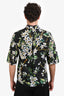 Dolce & Gabbana Black Cotton Floral Print Short Sleeve Button Down Shirt Size 38 Mens