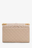 Saint Laurent Beige Grained Leather Small Envelope Bag