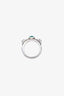 Gucci Sterling Silver Garden Tiger Head & Green Resin Band Ring