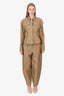 Stella McCartney Khaki Corset Waist Utility Jacket + Pants Set Size 38/40