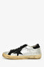 Golden Goose Silver Leather Distress Sneakers Size 37