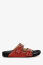 Isabel Marant Red/Black Suede 'Lennyo' Sandals Size 38