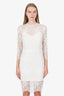 For Love & Lemons White Lace Detail Midi Dress Size M
