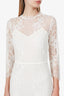 For Love & Lemons White Lace Detail Midi Dress Size M