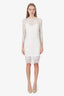 For Love & Lemons White Lace Detail Midi Dress Size M