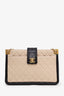Pre-Loved Chanel™ 2014-15 Beige/Black Lambskin Quilted Elegant CC Shopping Tote